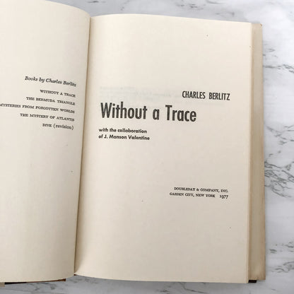 Without a Trace by Charles Berlitz [FIRST EDITION / 1977]