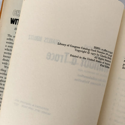 Without a Trace by Charles Berlitz [FIRST EDITION / 1977]