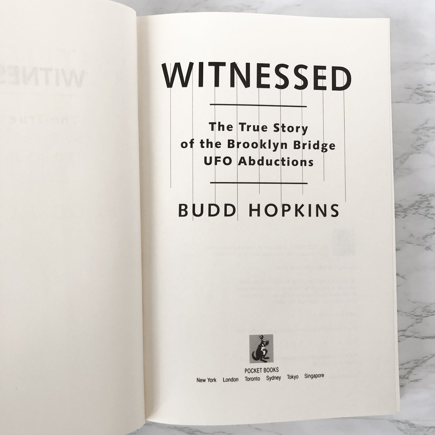 Witnessed: The True Story of the Brooklyn Bridge UFO Abductions by Budd Hopkins [FIRST EDITION] - Bookshop Apocalypse