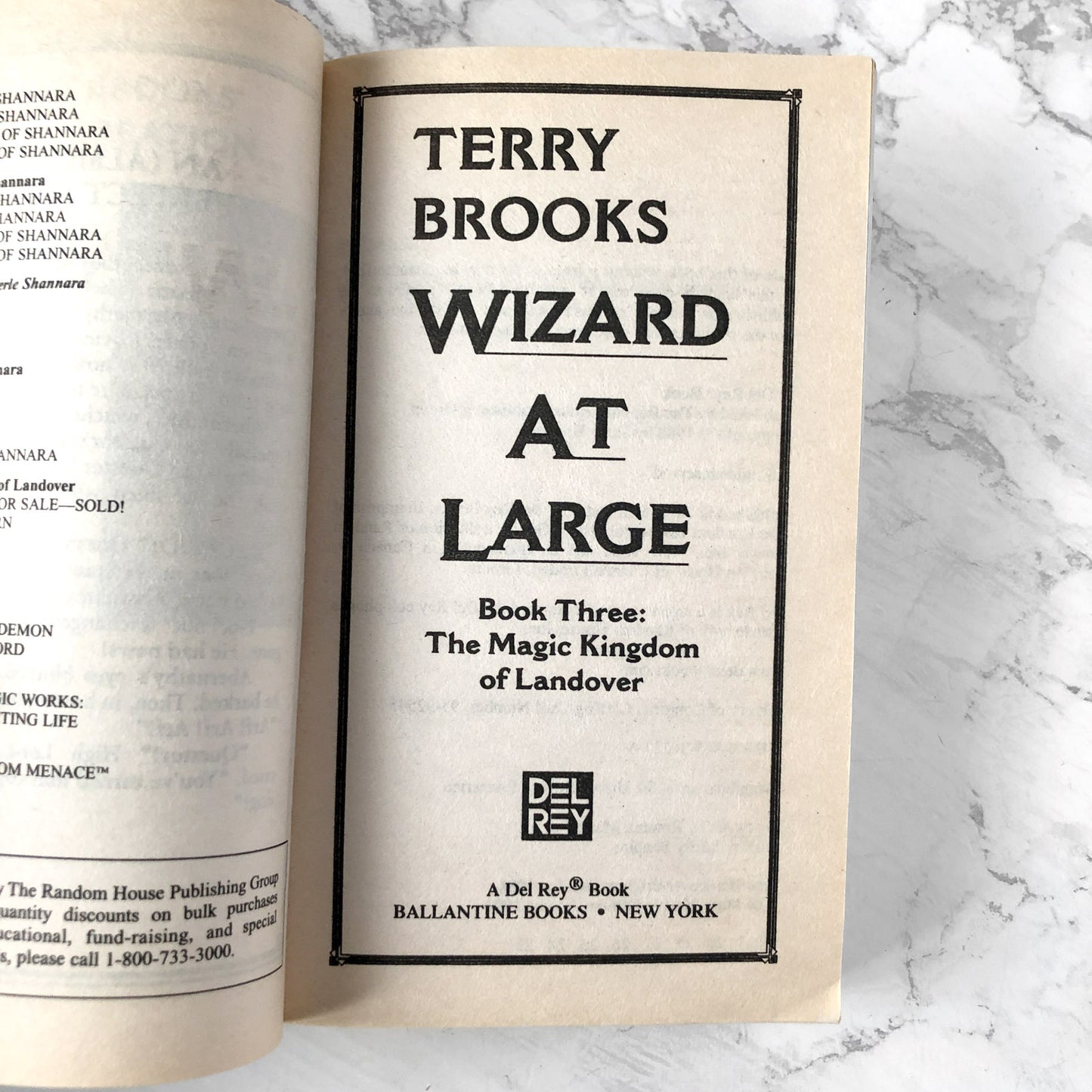 Wizard at Large by Terry Brooks [1989 PAPERBACK]