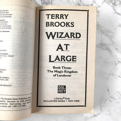 Wizard at Large by Terry Brooks [1989 PAPERBACK]