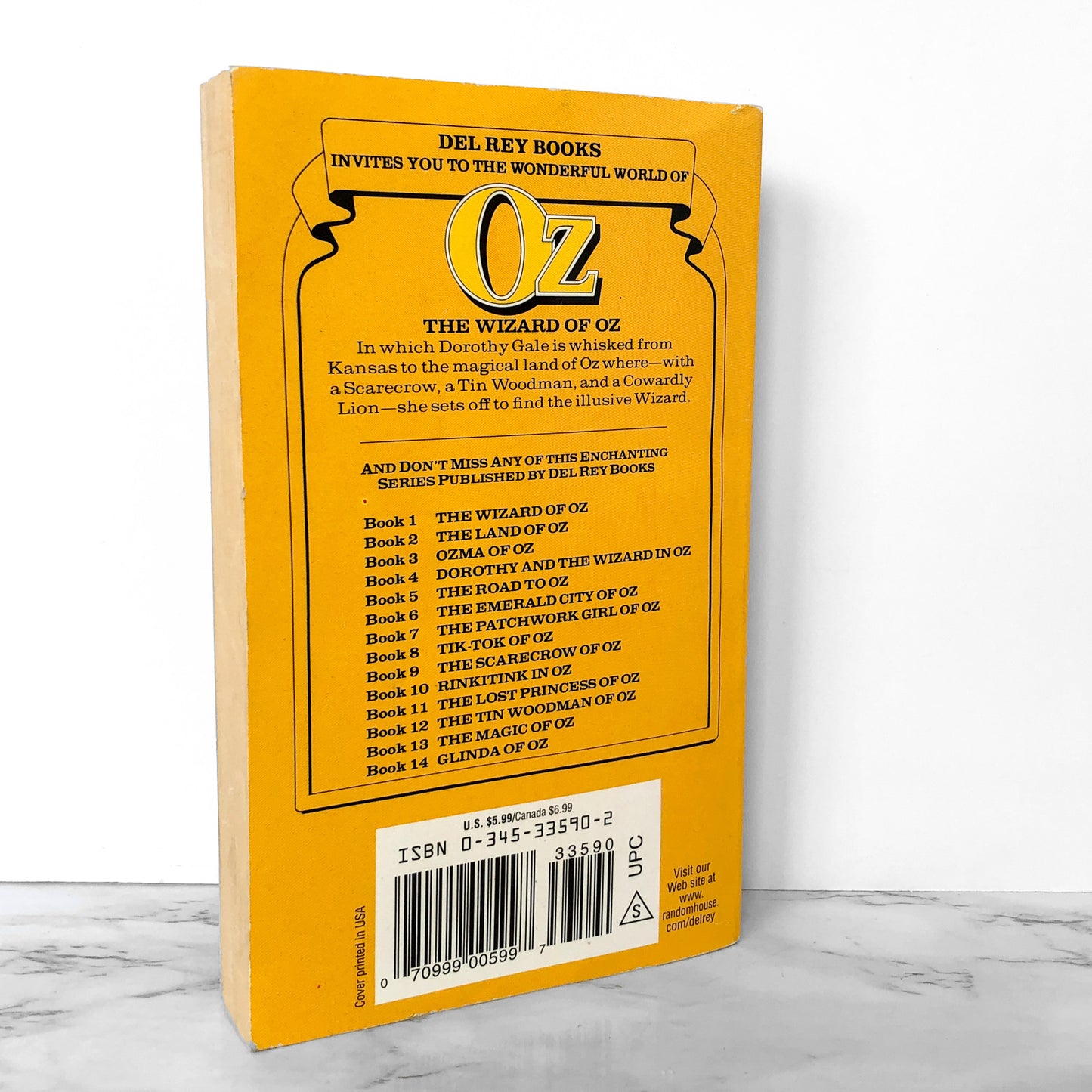 The Wonderful Wizard of Oz by L. Frank Baum [1986 PAPERBACK] Del-Rey Fantasy • Oz #1