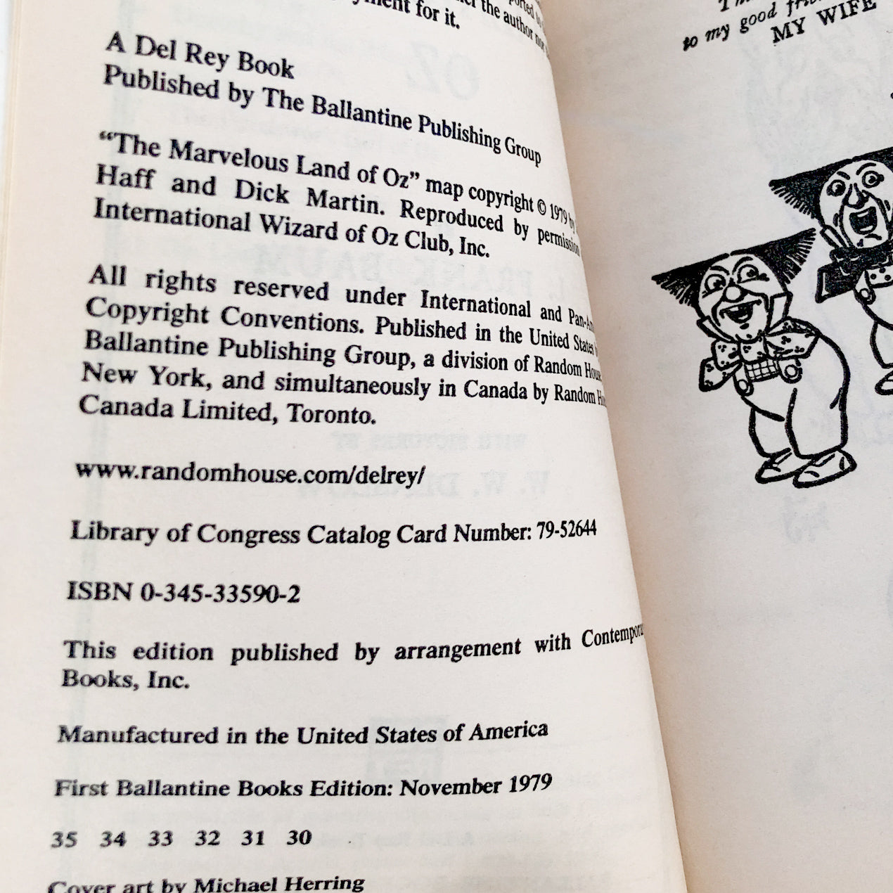 The Wonderful Wizard of Oz by L. Frank Baum [1986 PAPERBACK] Del-Rey Fantasy • Oz #1