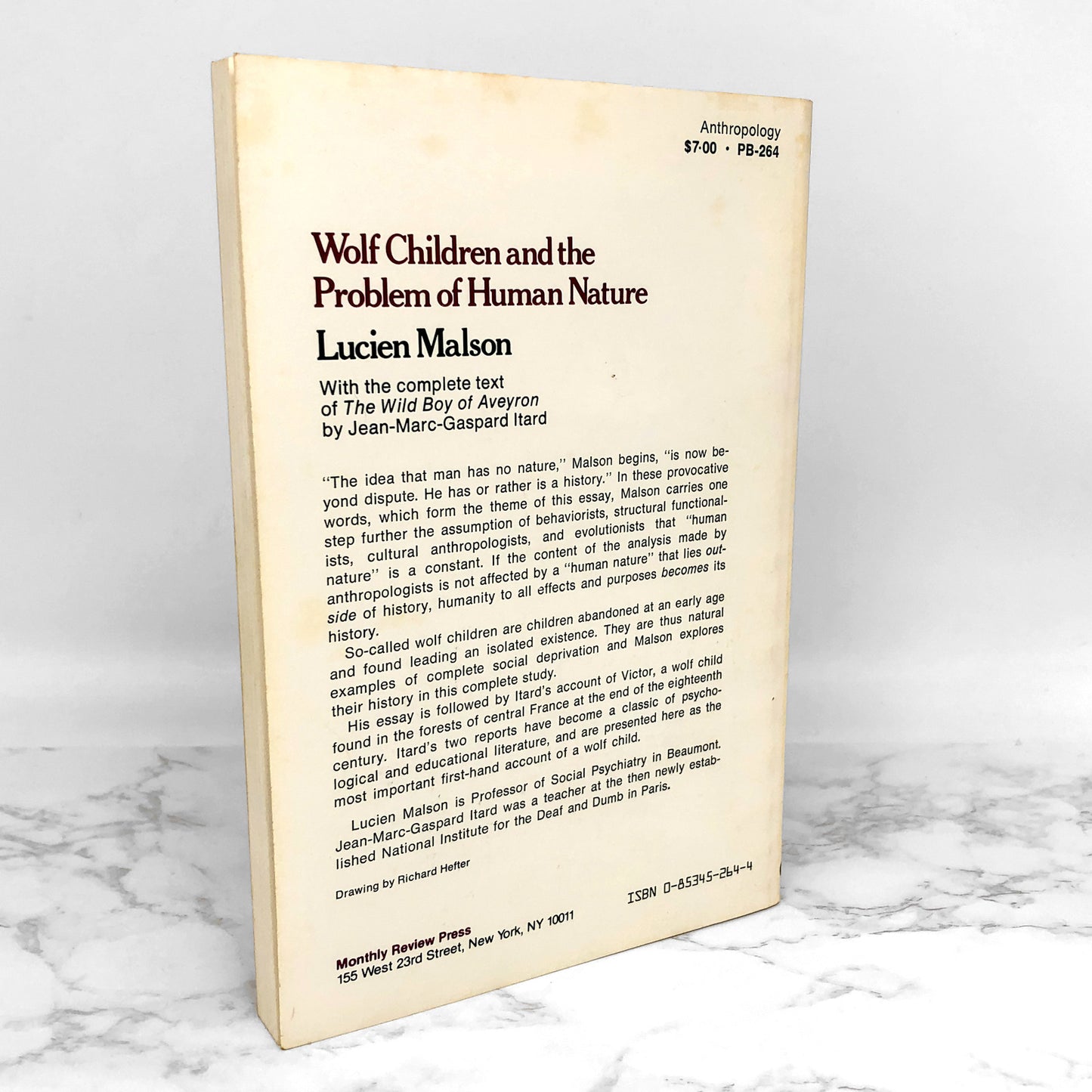 Wolf Children & the Problem of Human Nature by Lucien Malson [U.S. FIRST EDITION PAPERBACK] 1972