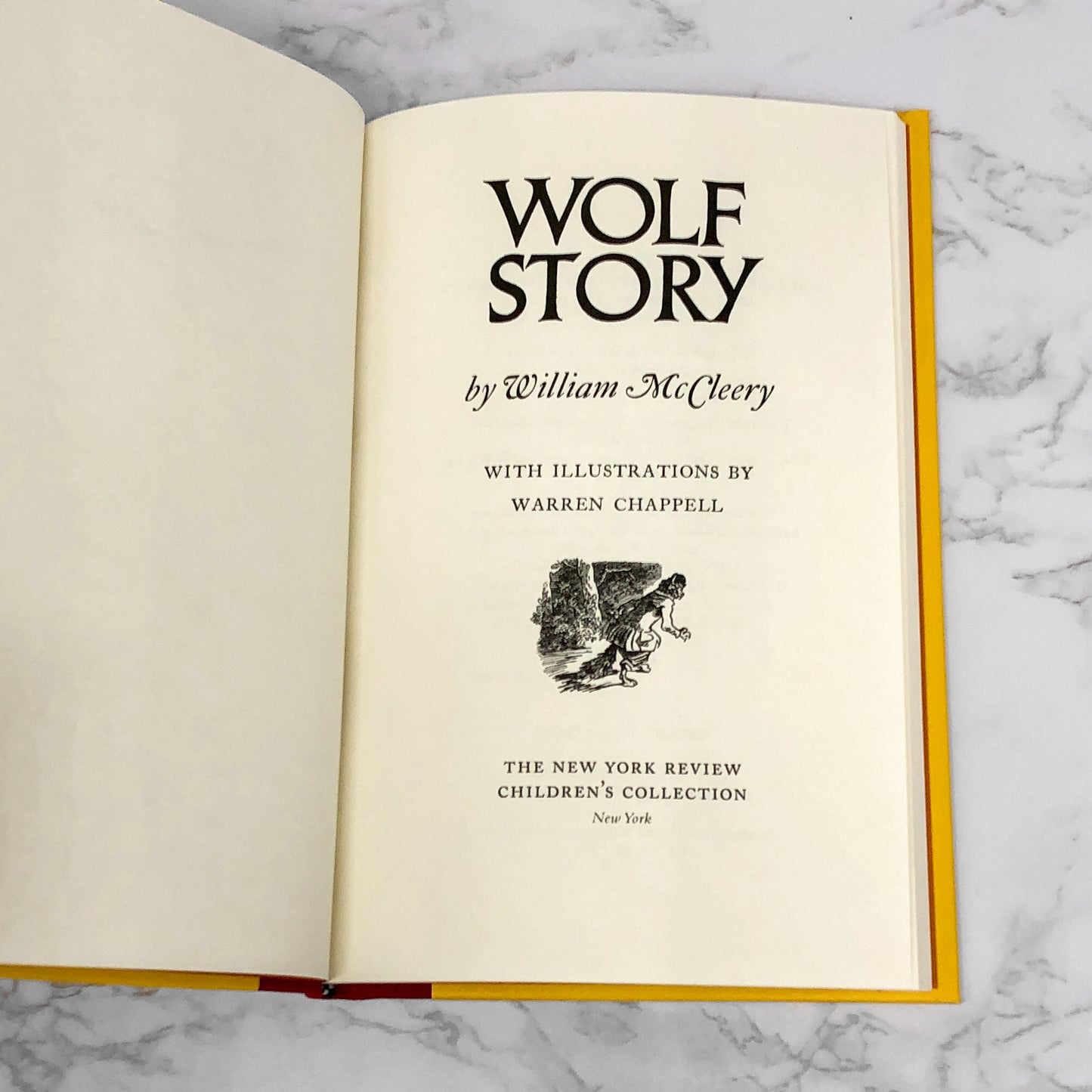 Wolf Story by William McCleery & Warren Chappell [HARDCOVER RE-ISSUE] 2012 • NYR