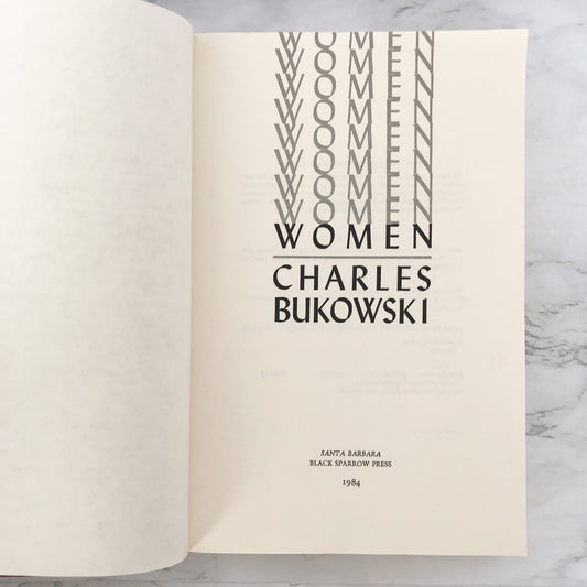 Women by Charles Bukowski [FIRST EDITION / NINTH PRINTING] 1984