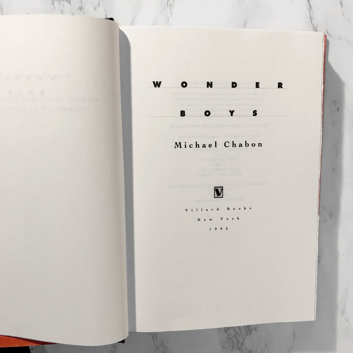 Wonder Boys by Michael Chabon [FIRST EDITION / 1995]