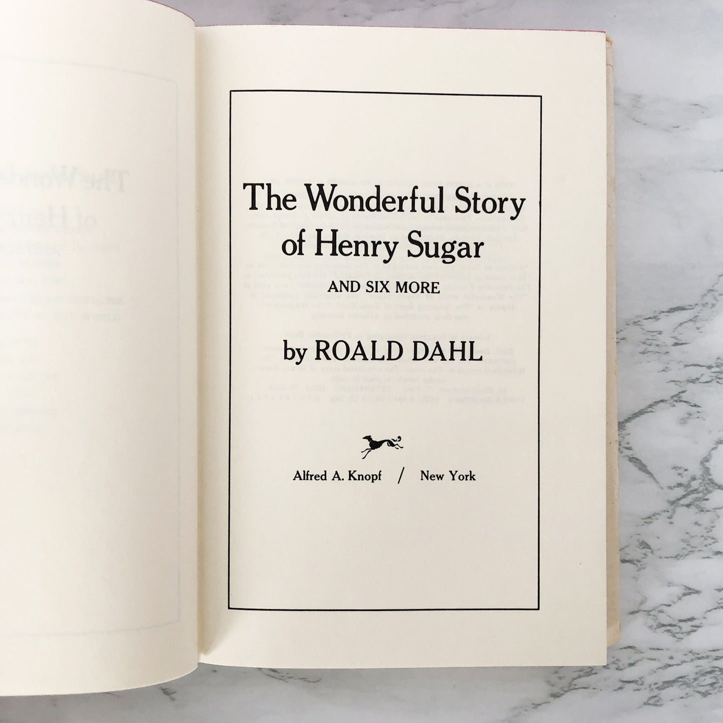 The Wonderful Story of Henry Sugar and Six More by Roald Dahl [FIRST EDITION / FIRST PRINTING] 1977