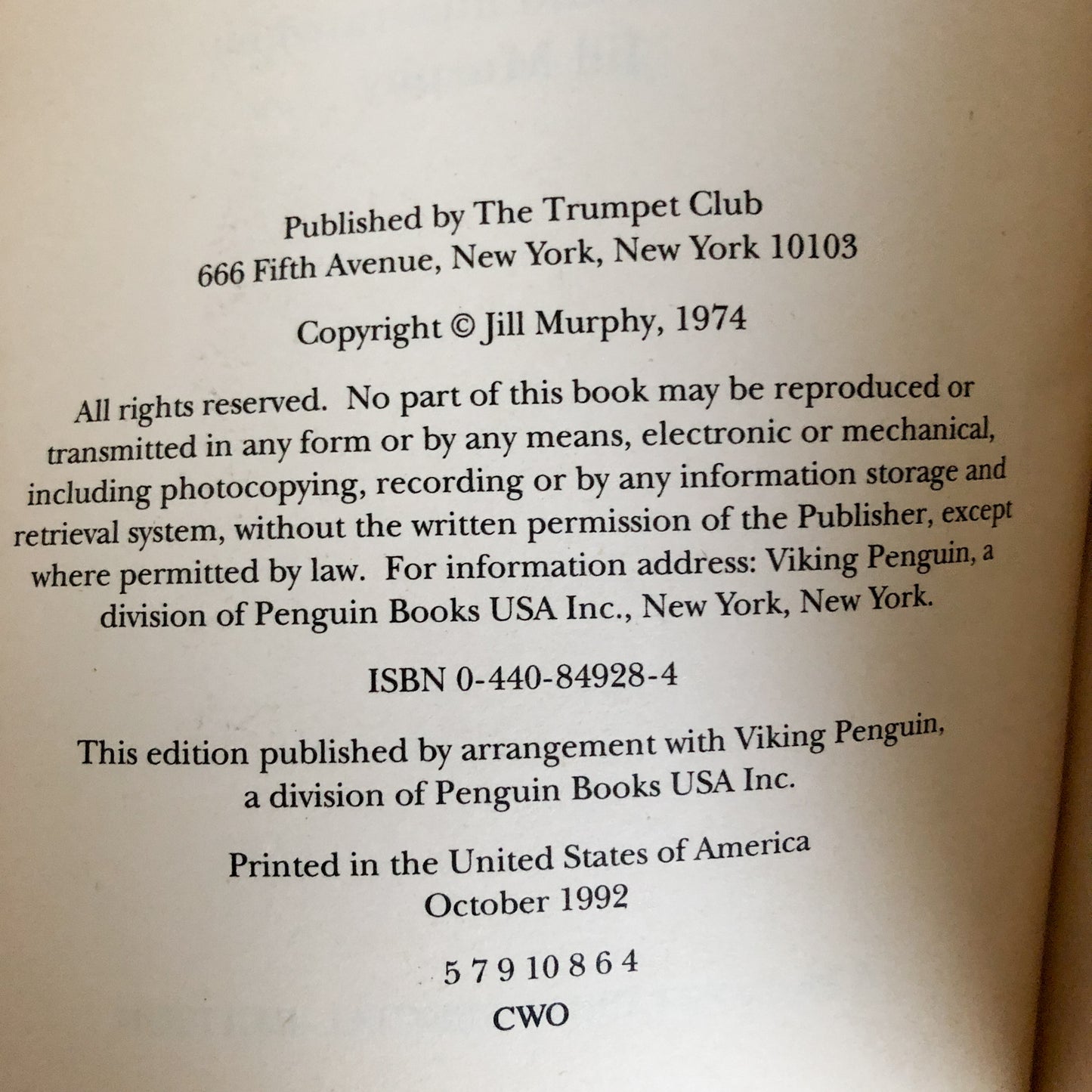 The Worst Witch by Jill Murphy [TRADE PAPERBACK / 1992]