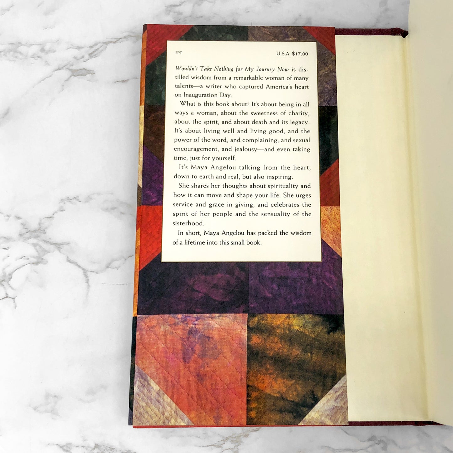 Wouldn't Take Nothing for My Journey Now by Maya Angelou [FIRST EDITION • 2nd PRINTING] 1993