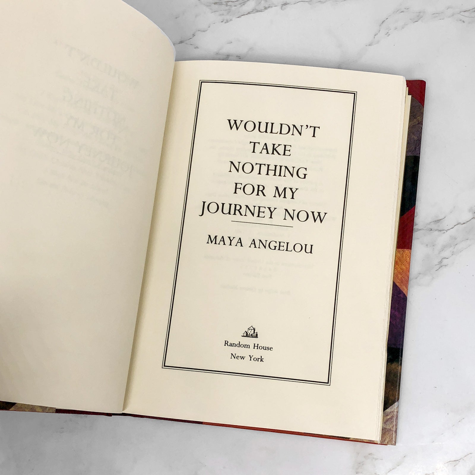 Wouldn't Take Nothing for My Journey Now by Maya Angelou [FIRST...