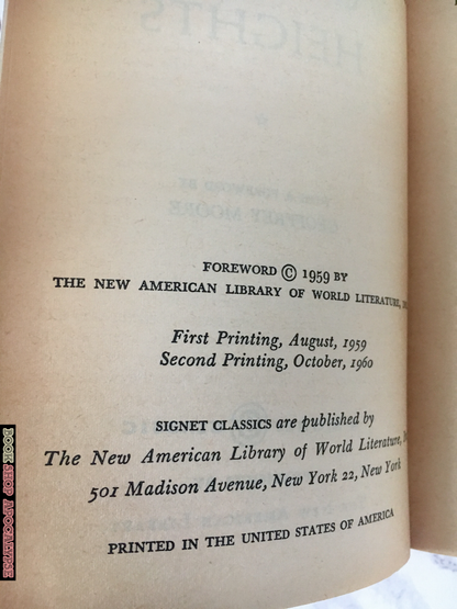 Wuthering Heights by Emily Bronte [1960 PAPERBACK] - Bookshop Apocalypse