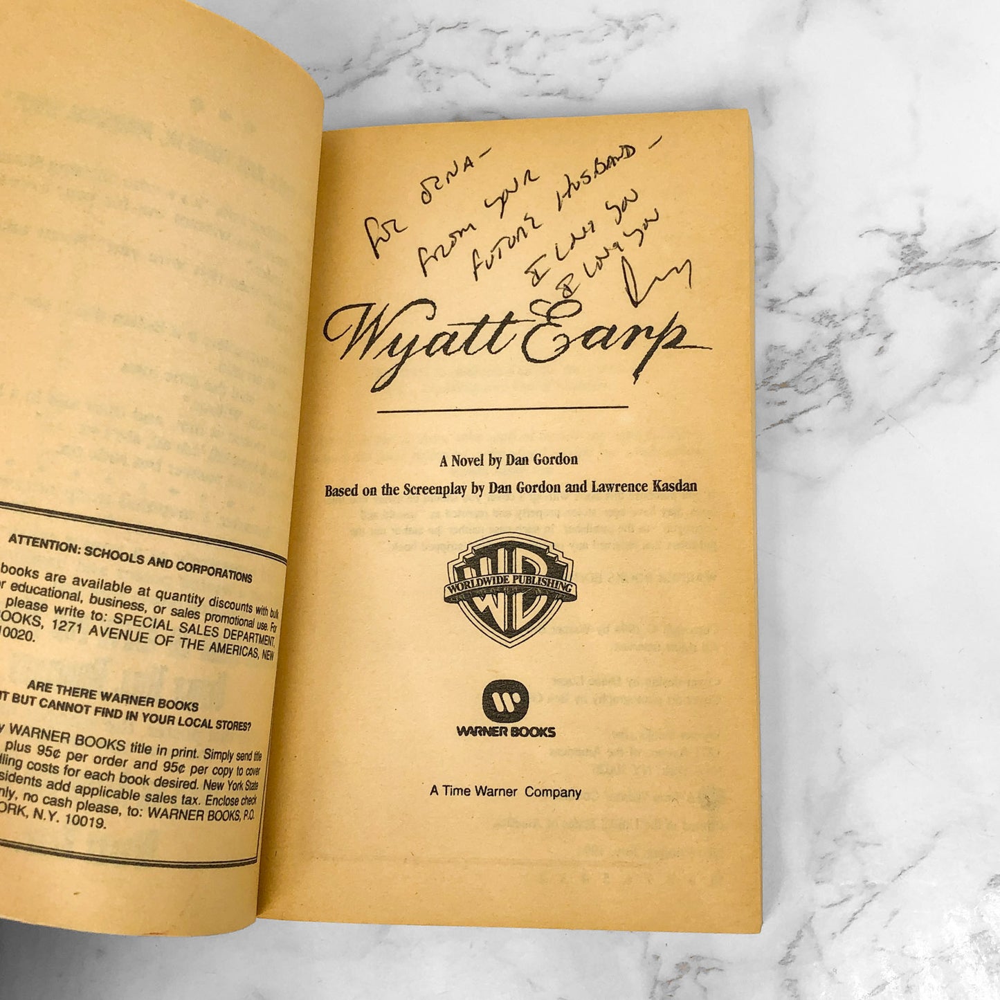 Wyatt Earp: A Novel By Dan Gordon [MOVIE TIE-IN PAPERBACK] 1994