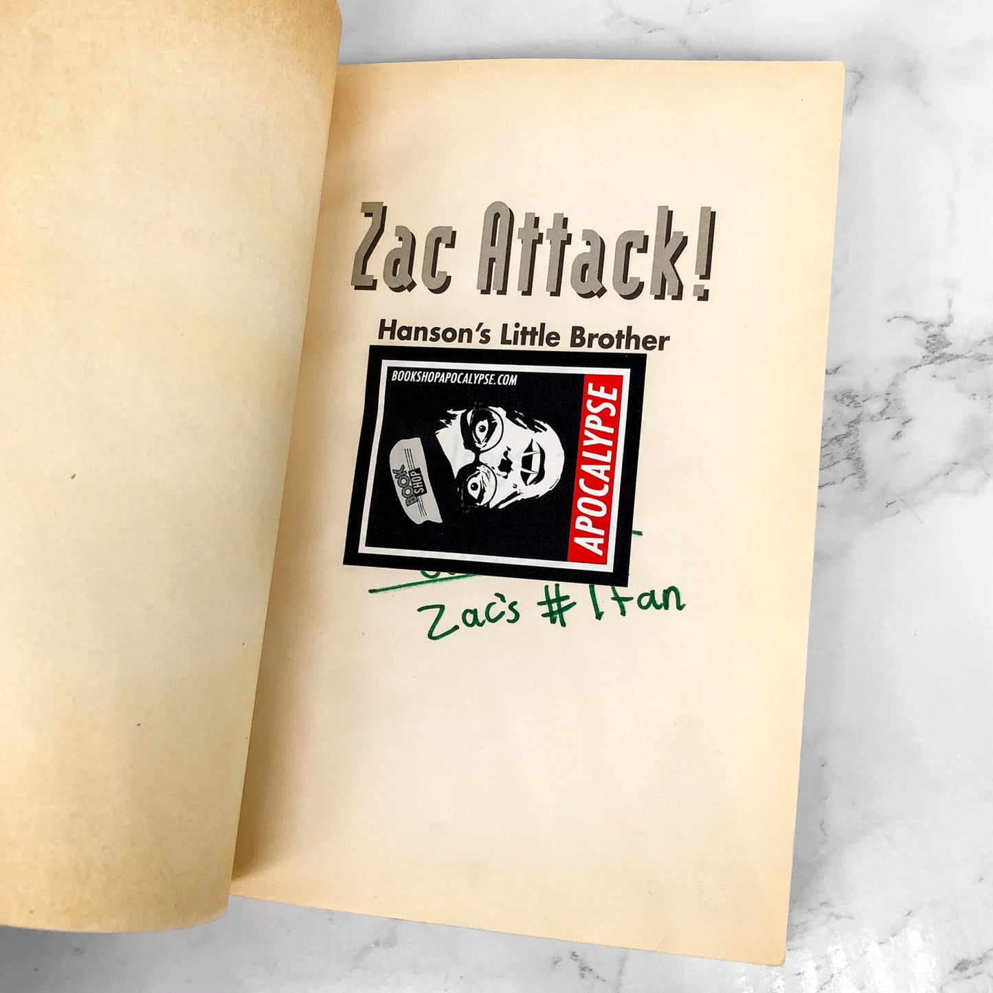 Zac Attack! Hanson's Little Brother by Tracey West [TRADE PAPERBACK] 1998 • Scholastic