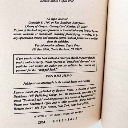 Zen in the Art of Writing by Ray Bradbury [1992 PAPERBACK]