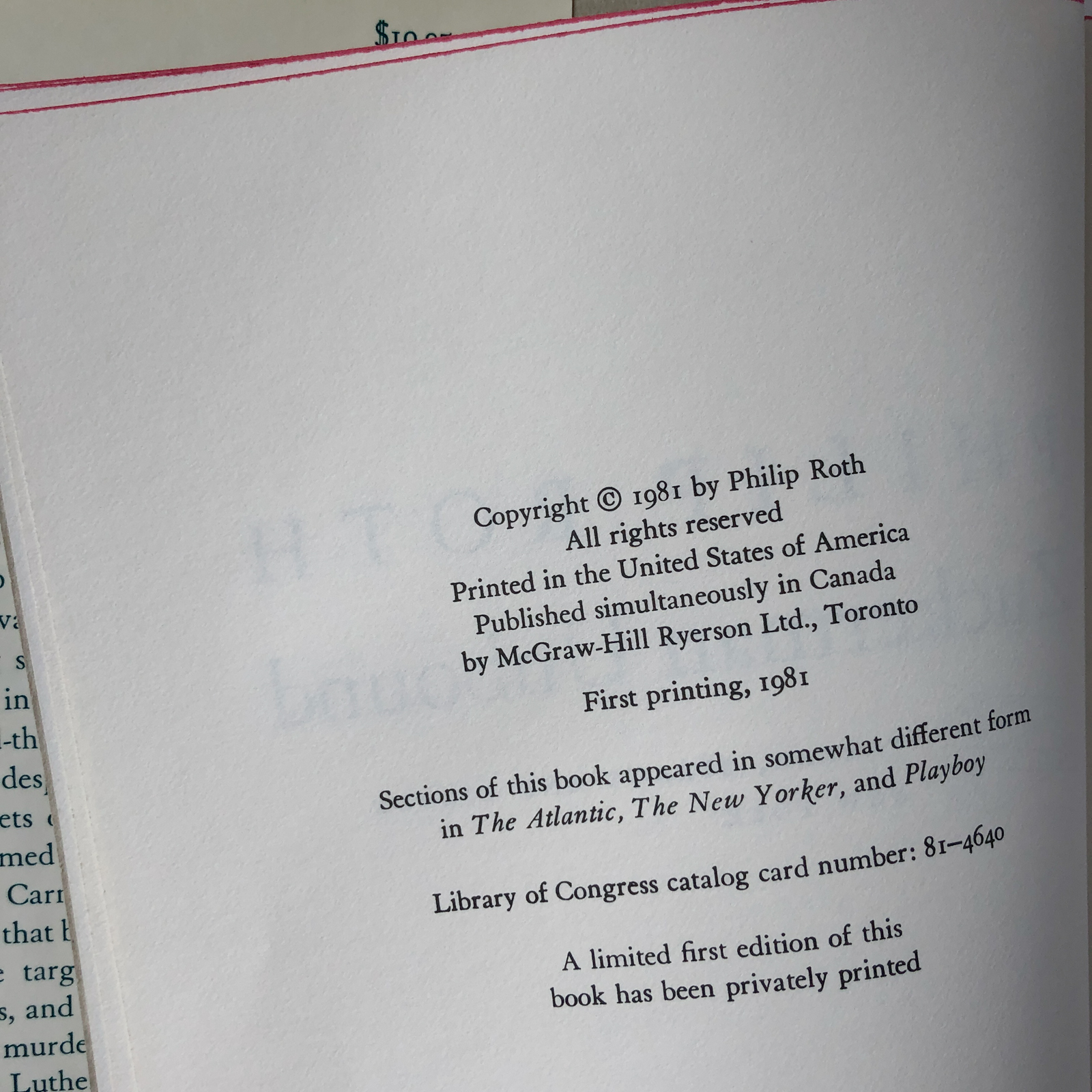 Zuckerman Unbound by Philip Roth [FIRST EDITION / FIRST PRINTING] - Bookshop Apocalypse